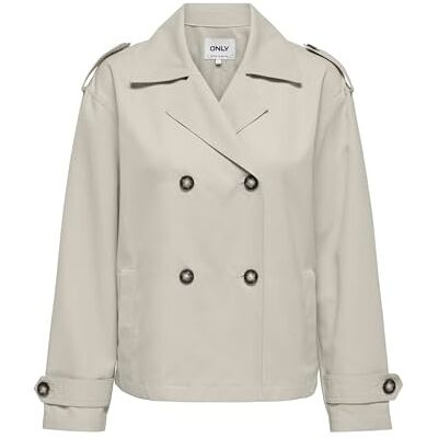 Only Onlhannah Short Trenchcoat Otw Trench Corto, Raggio di Luna, XL Donna Only Onlhannah Short Trenchcoat Otw Trench Corto, Raggio di Luna, XL Donna