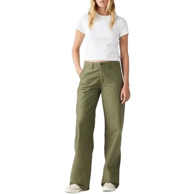 Levis Donna 90s Straight Casual Chino, Ive Verde, 24W x 32L Levis Donna 90s Straight Casual Chino, Ive Verde, 24W x 32L