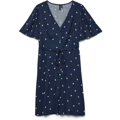 Vero Moda VMAlba Mini Abito da Donna in Viscosa, Blazer Blu Marine, XL Vero Moda VMAlba Mini Abito da Donna in Viscosa, Blazer Blu Marine, XL