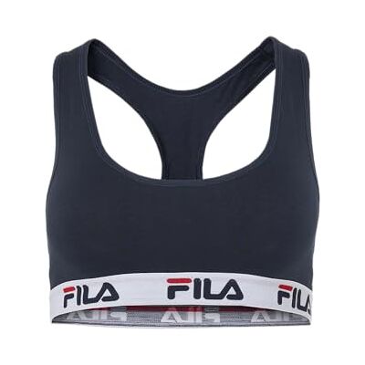 Fila Reggiseno Donna Cotone, Reggiseno Sportivo, Senza Ferretto, Blu, Taglie S Fila Reggiseno Donna Cotone, Reggiseno Sportivo, Senza Ferretto, Blu, Taglie S