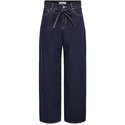 Only Onlgianna MW Straight DNM Dot630, Blu Jeans Scuro, 30W x 32L Only Onlgianna MW Straight DNM Dot630, Blu Jeans Scuro, 30W x 32L
