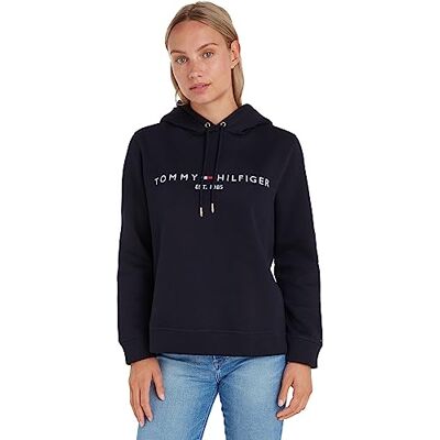 Tommy Hilfiger Donna Felpa Heritage con Cappuccio, Blu (Desert Sky), XXS Tommy Hilfiger Donna Felpa Heritage con Cappuccio, Blu (Desert Sky), XXS