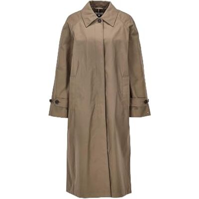 Tommy Hilfiger Donna Trench Cotton Nylon Impermeabile, Marrone (Tundra Brown), M-L Tommy Hilfiger Donna Trench Cotton Nylon Impermeabile, Marrone (Tundra Brown), M-L