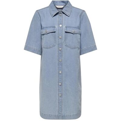 Only Onlbelle S/S Button Dress DNM Gua Noos, Mix Blu Chiaro, XL Only Onlbelle S/S Button Dress DNM Gua Noos, Mix Blu Chiaro, XL