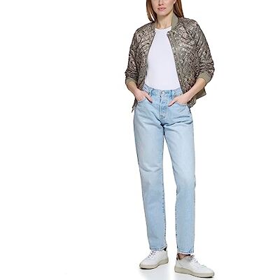 Levis Women's Diamond Quilted Bomber Jacket with Front Pockets-Regular & Plus Sizes Giacca, Stampa Bandana Verde Mare, S Donna Levis Women's Diamond Quilted Bomber Jacket with Front Pockets-Regular & Plus Sizes Giacca, Stampa Bandana Verde Mare, S Donna
