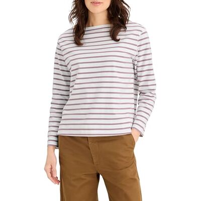 Dockers tè Boatneck da Donna, Toadstool Stripe, M Dockers tè Boatneck da Donna, Toadstool Stripe, M