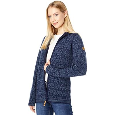 Fjällräven Snow Cardigan W, Felpa, Donna, Blu (Dark Navy), M Fjällräven Snow Cardigan W, Felpa, Donna, Blu (Dark Navy), M