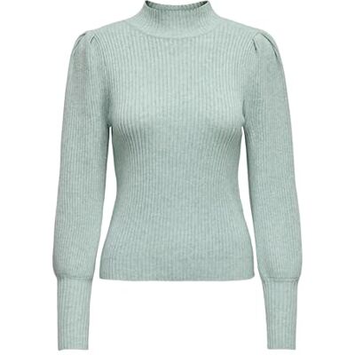 Only Onlkatia L/S Knt Noos Maglione a Collo Alto, Gray Mist, L Only Onlkatia L/S Knt Noos Maglione a Collo Alto, Gray Mist, L