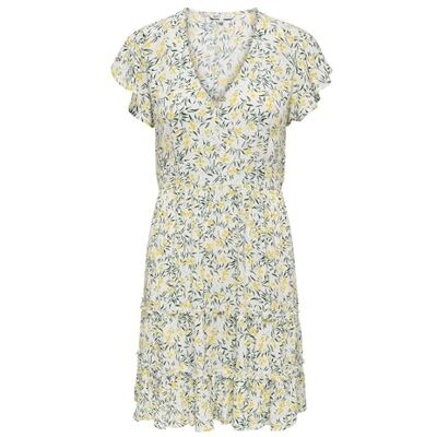 Only Onlclaudette Life SS Dress Wvn Noos Mini Abito con Scollo A V E Volant per Uso Quotidiano, Ballerino di Nuvola, M Donna Only Onlclaudette Life SS Dress Wvn Noos Mini Abito con Scollo A V E Volant per Uso Quotidiano, Ballerino di Nuvola, M Donna