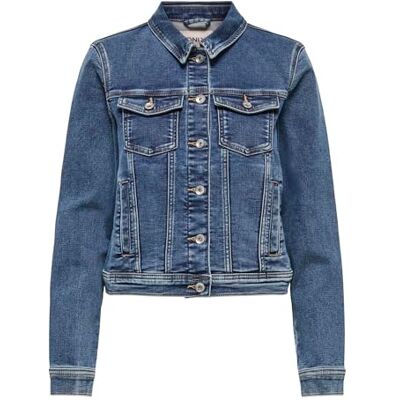 Only Jogg Jacket Onlwespa-Giacca da Jogging LS DNM, Media Blu Denim, M Donna Only Jogg Jacket Onlwespa-Giacca da Jogging LS DNM, Media Blu Denim, M Donna