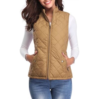fuinloth Gilet Donna Smanicato Primaverile Autunno Invernale Panciotto Dritto Giacche Leggeri Senza Maniche Giacca Cammello S fuinloth Gilet Donna Smanicato Primaverile Autunno Invernale Panciotto Dritto Giacche Leggeri Senza Maniche Giacca Cammello S
