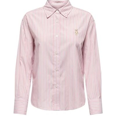 Only Onlelara L/S EMB Shirt Wvn, Crystal Rose, M Donna Only Onlelara L/S EMB Shirt Wvn, Crystal Rose, M Donna