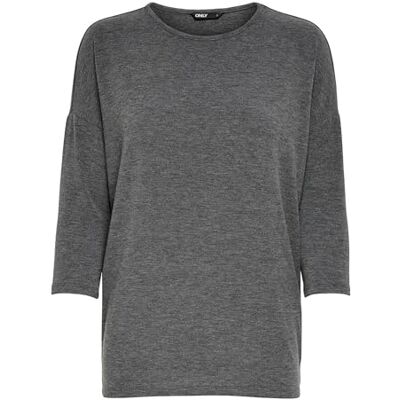 Only Maglione Sottile a Maglia 3/4 Manica Rotonda Stretch ONLGLAMOUR, Colore:Grigio Scuro, Taglia:S Only Maglione Sottile a Maglia 3/4 Manica Rotonda Stretch ONLGLAMOUR, Colore:Grigio Scuro, Taglia:S