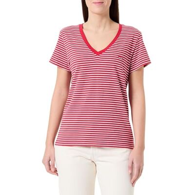 Levis Lse_Perfect Vneck Indigo Stripe Scarlet Levis Lse_Perfect Vneck Indigo Stripe Scarlet