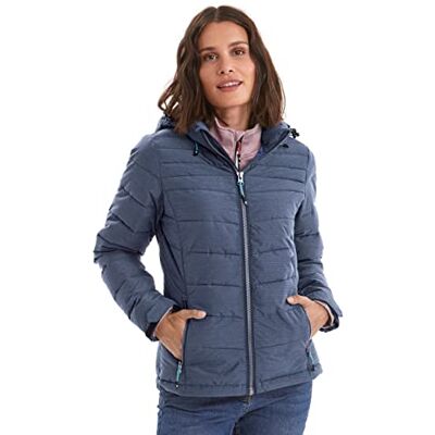 Killtec Wmn Giacca da donna trapuntata, effetto piumino con cappuccio rimovibile, Donna, , Blu navy scuro, 42 Killtec Wmn Giacca da donna trapuntata, effetto piumino con cappuccio rimovibile, Donna, , Blu navy scuro, 42
