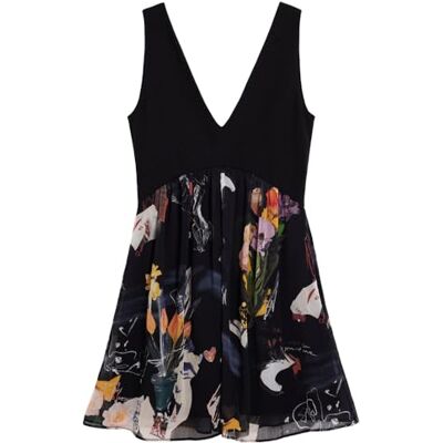 Desigual Abito Senza Maniche della Collezione Donna, Nero, XXL Desigual Abito Senza Maniche della Collezione Donna, Nero, XXL