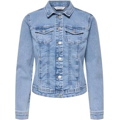 Only ONLWONDER Life DNM Giacca da Donna in Denim Chiaro, Taglia M, Colore: Blu Chiaro Only ONLWONDER Life DNM Giacca da Donna in Denim Chiaro, Taglia M, Colore: Blu Chiaro