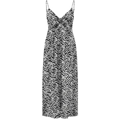 Only Onlnova Life Vis Jules Long Dress AOP, Nero, L Only Onlnova Life Vis Jules Long Dress AOP, Nero, L