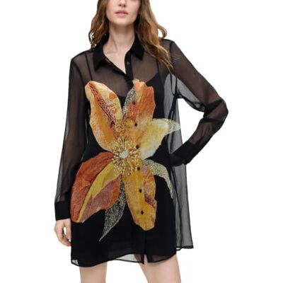 Desigual Vest_Siena Abito Casual da Donna, Nero, M Desigual Vest_Siena Abito Casual da Donna, Nero, M