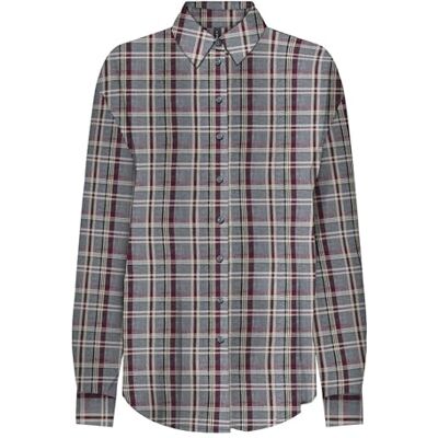 Only Onlevia Check L/S Loose Shirt Wvn, Gargoyle, M Only Onlevia Check L/S Loose Shirt Wvn, Gargoyle, M