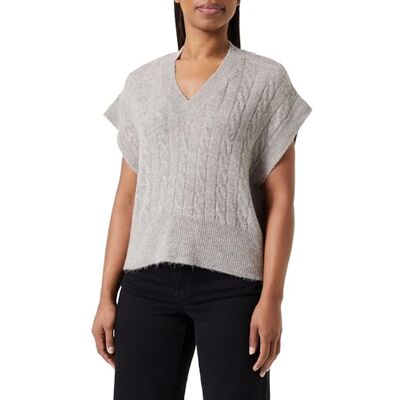 Only ONLMELODY Gilet da Donna Knt Noos, Puro Cashmere/Dettaglio: Melange, S, Pure Cashmere/Detail:Melange, S Only ONLMELODY Gilet da Donna Knt Noos, Puro Cashmere/Dettaglio: Melange, S, Pure Cashmere/Detail:Melange, S