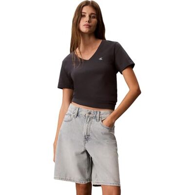 Calvin Klein Archive Jersey VNK Tee EU Magliette, Blue (Ebony), L Donna Calvin Klein Archive Jersey VNK Tee EU Magliette, Blue (Ebony), L Donna