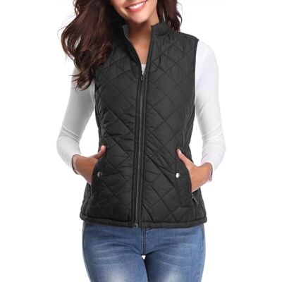 fuinloth Gilet Donna Smanicato Primaverile Autunno Invernale Panciotto Dritto Giacche Leggeri Senza Maniche Giacca Nero XS fuinloth Gilet Donna Smanicato Primaverile Autunno Invernale Panciotto Dritto Giacche Leggeri Senza Maniche Giacca Nero XS