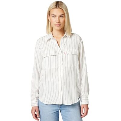 Levis Maglietta da Donna Doreen Utility V2, Taglia XS, Addie Pin Stripe V2, XS Levis Maglietta da Donna Doreen Utility V2, Taglia XS, Addie Pin Stripe V2, XS