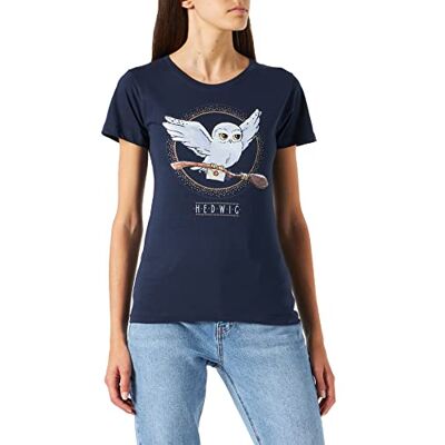 Harry Potter Maglietta da Donna, Blu Navy, S Harry Potter Maglietta da Donna, Blu Navy, S