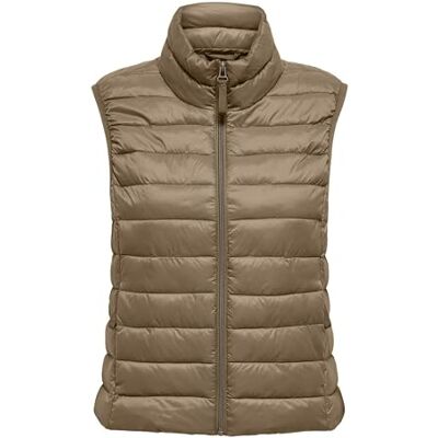 Only Onltahia LW Quilted Waistcoat CC Otw, Crema di Cocoa, S Donna Only Onltahia LW Quilted Waistcoat CC Otw, Crema di Cocoa, S Donna