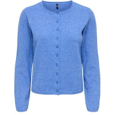 Only Onlloyal Life LS O-Neck Button Cardi Knt, Blu Oltremare, M Only Onlloyal Life LS O-Neck Button Cardi Knt, Blu Oltremare, M
