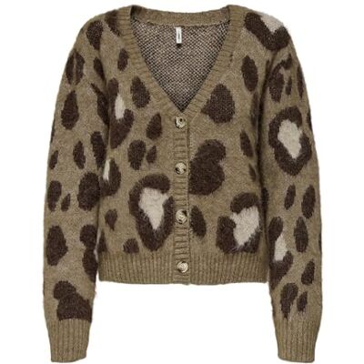 Only Onledelie Life LS Jq Cardi Maglia con Scollo a V, Color Crema Cacao, XS, Crema di Cacao, XS Only Onledelie Life LS Jq Cardi Maglia con Scollo a V, Color Crema Cacao, XS, Crema di Cacao, XS