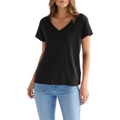 Wrangler T Shirt Donna vestibilità Regular Easy V Neck Bianco Brillante Wrangler T Shirt Donna vestibilità Regular Easy V Neck Bianco Brillante