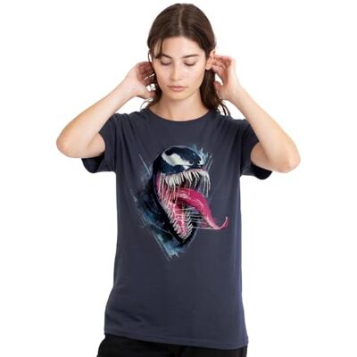 Marvel Spiderman 2 Gamerverse Venom Erupts Ladies T Shirt, Deep Navy T-Shirt Donna (Pacco da 1) Marvel Spiderman 2 Gamerverse Venom Erupts Ladies T Shirt, Deep Navy T-Shirt Donna (Pacco da 1)