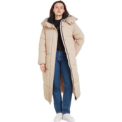 Calvin Klein Jeans Cappotti imbottiti lunghi oversize da donna non piumini, Putty Beige, M Calvin Klein Jeans Cappotti imbottiti lunghi oversize da donna non piumini, Putty Beige, M
