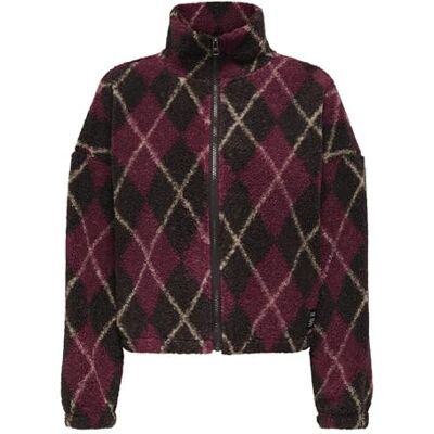 Only Onleline Life L/S Zip Teddy Swt, caffè Nero, L Donna Only Onleline Life L/S Zip Teddy Swt, caffè Nero, L Donna