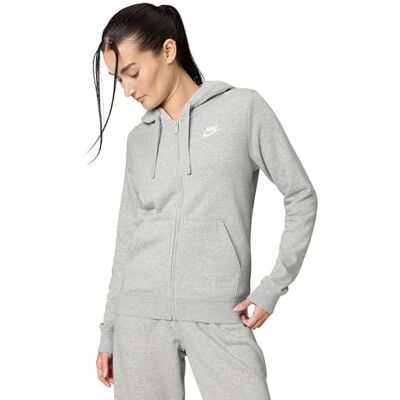Nike Club Std Felpa con Cappuccio Dk Grey Heather/White L Nike Club Std Felpa con Cappuccio Dk Grey Heather/White L