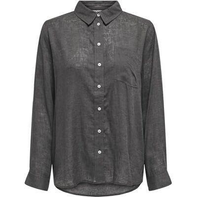 Only Onltokyo L/S Camicia Misto Lino Pnt Noos Donna, Moonbeam Only Onltokyo L/S Camicia Misto Lino Pnt Noos Donna, Moonbeam
