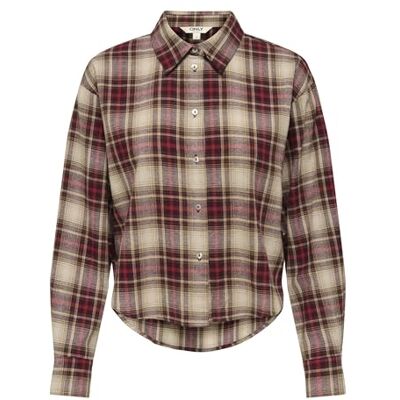 Only Onljilda LS Check Shirt Wvn, Nomad, S Donna Only Onljilda LS Check Shirt Wvn, Nomad, S Donna