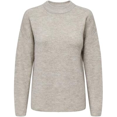 Only Onlcamilla O-Neck L/S Maglione Lavorato a Maglia, Pietra pomice/Dettaglio: Melange, XL Only Onlcamilla O-Neck L/S Maglione Lavorato a Maglia, Pietra pomice/Dettaglio: Melange, XL