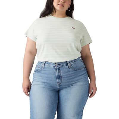 Levis PL The Tee Maglietta, Emily Stripe Pale Bl, 3XL Grande Donne Levis PL The Tee Maglietta, Emily Stripe Pale Bl, 3XL Grande Donne