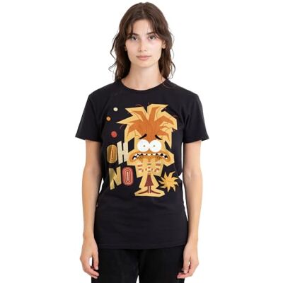 Disney Inside out 2 Anxiety T-Shirt Donna, Nero, L Disney Inside out 2 Anxiety T-Shirt Donna, Nero, L