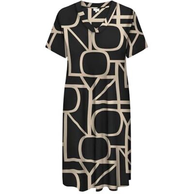 Only Carfyrla Life S/S V-NCK Blk AOP Dre Noos, Nero, M Donna Only Carfyrla Life S/S V-NCK Blk AOP Dre Noos, Nero, M Donna