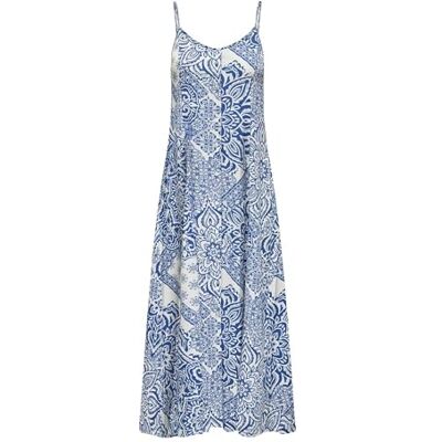 Only Onlnova Life Vis Gigi Long Dress AOP, Mazarine Blu, XL Only Onlnova Life Vis Gigi Long Dress AOP, Mazarine Blu, XL
