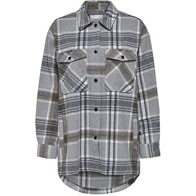 Only Onlellene-Valda Check Shacket Pnt Giacca da Donna, Chipmunk/Checks: a Quadri, 46 Only Onlellene-Valda Check Shacket Pnt Giacca da Donna, Chipmunk/Checks: a Quadri, 46