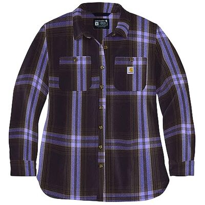 Carhartt Camicia a maniche lunghe da donna Twill L/S Plaid, lavanda, XL Carhartt Camicia a maniche lunghe da donna Twill L/S Plaid, lavanda, XL