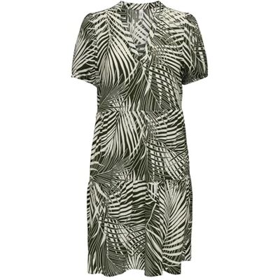 Only Onlnova Life Vis S/S Thea Dress AOP Abito Estivo, Verde, S Donna Only Onlnova Life Vis S/S Thea Dress AOP Abito Estivo, Verde, S Donna