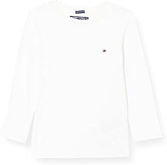 Tommy Hilfiger Boys Basic Cn Knit L/S Maglietta, Bright White, 16 anni Bambini e ragazzi