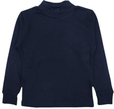 Bimbi Sempre Maglia "" invernale a lupetto per bambino e bambina in caldo cotone interlock, adatto per abbinamenti, per recite, vari colori per ragazzo e ragazza. (6 anni 116 cm, BS BLU)