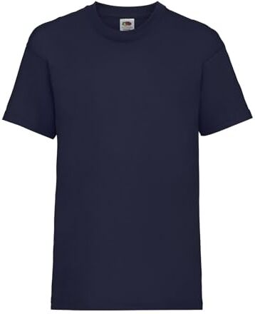 Generico T-Shirt Kids Valueweight T. Maglietta da Bambino Manica Corta Cotone 100% (1 Maglietta MOD. FRU 61-033-0) (IT, Numero, 164, Regular, Deep Navy)